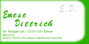 emese dittrich business card